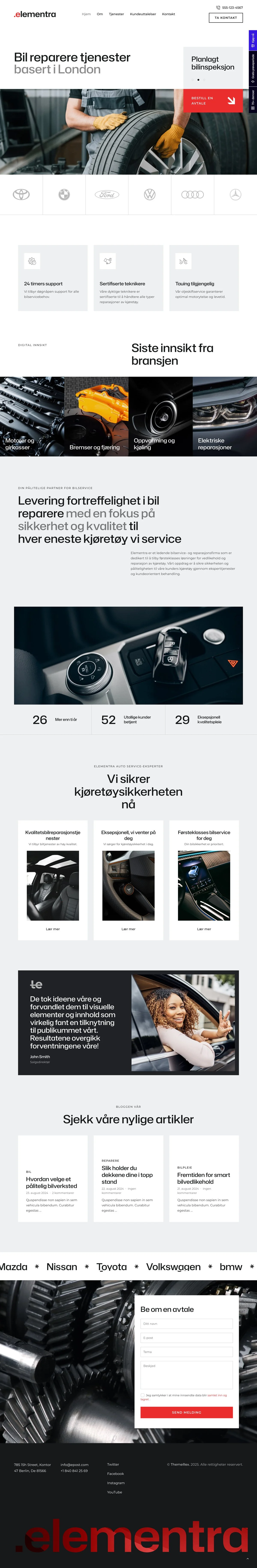 Bilverksted Template template preview
